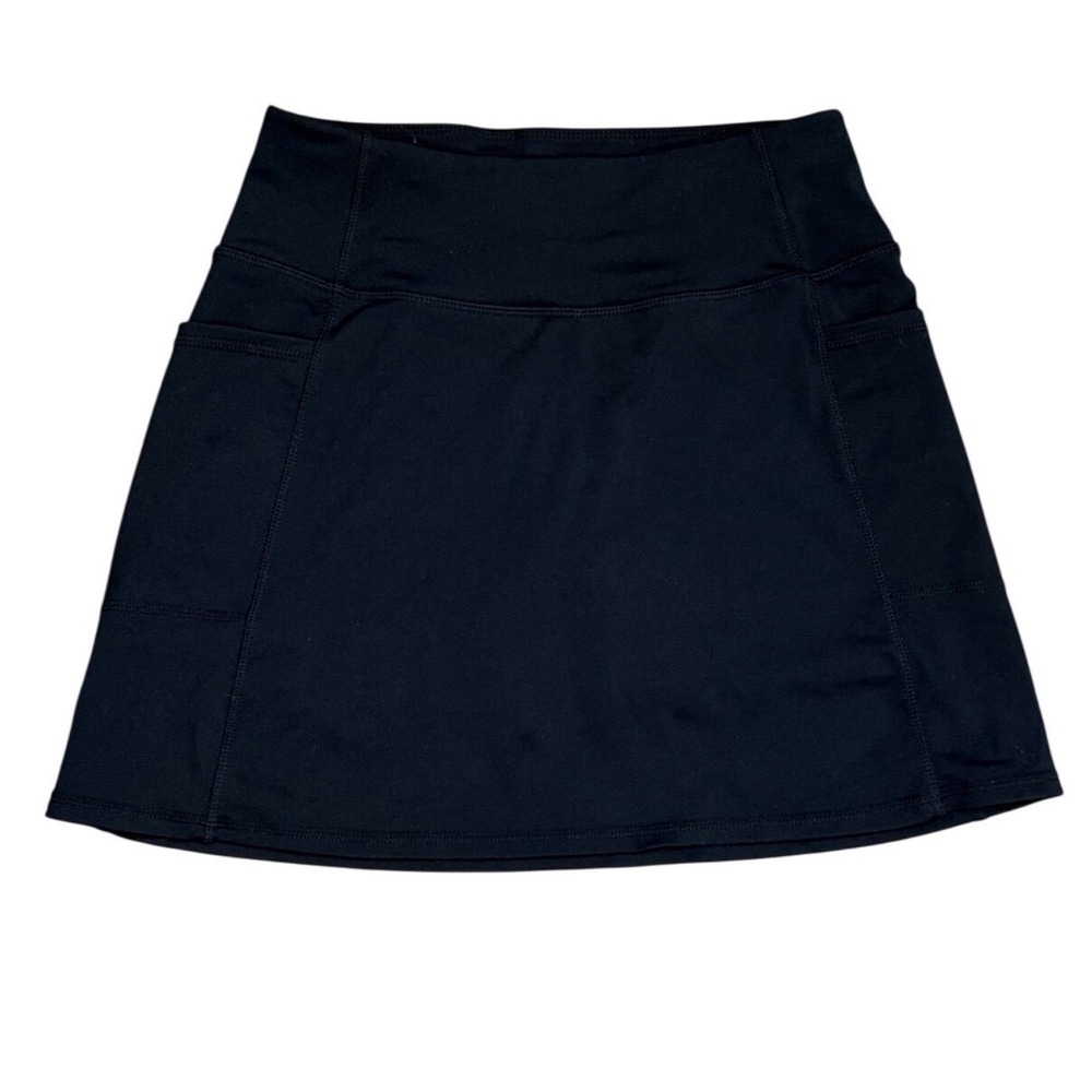Skechers GOwalk High Waist Black Athletic Skort XS Activewear Gorpcore Tennis